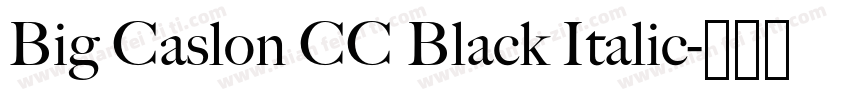 Big Caslon CC Black Italic字体转换